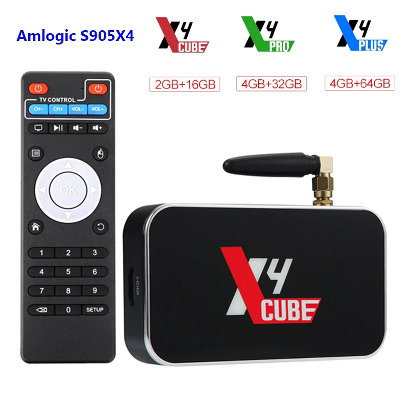 ТВ-приставка UGOOS X4 Cube Plus PRO 1000M Amlogic S905X4 Android 11 LPDDR4 4 Гб ОЗУ 64 ПЗУ BT4.0 4K ГБ 32 |