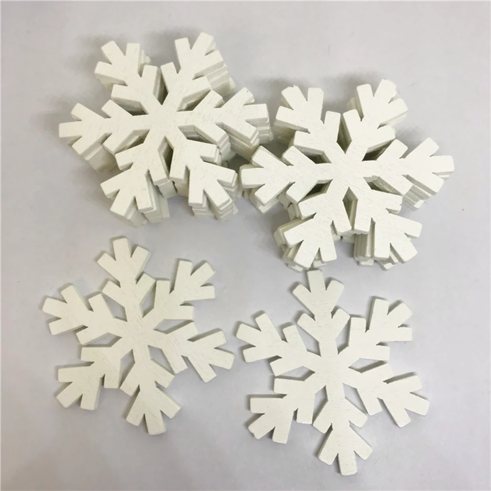 20 шт. Рождественские декоративные снежинки деревянные украшения деревянная