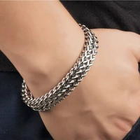 2021 new trendy cuban chain men bracelet classic stainless steel 510 mm width chain bracelet for men women jewelry gift