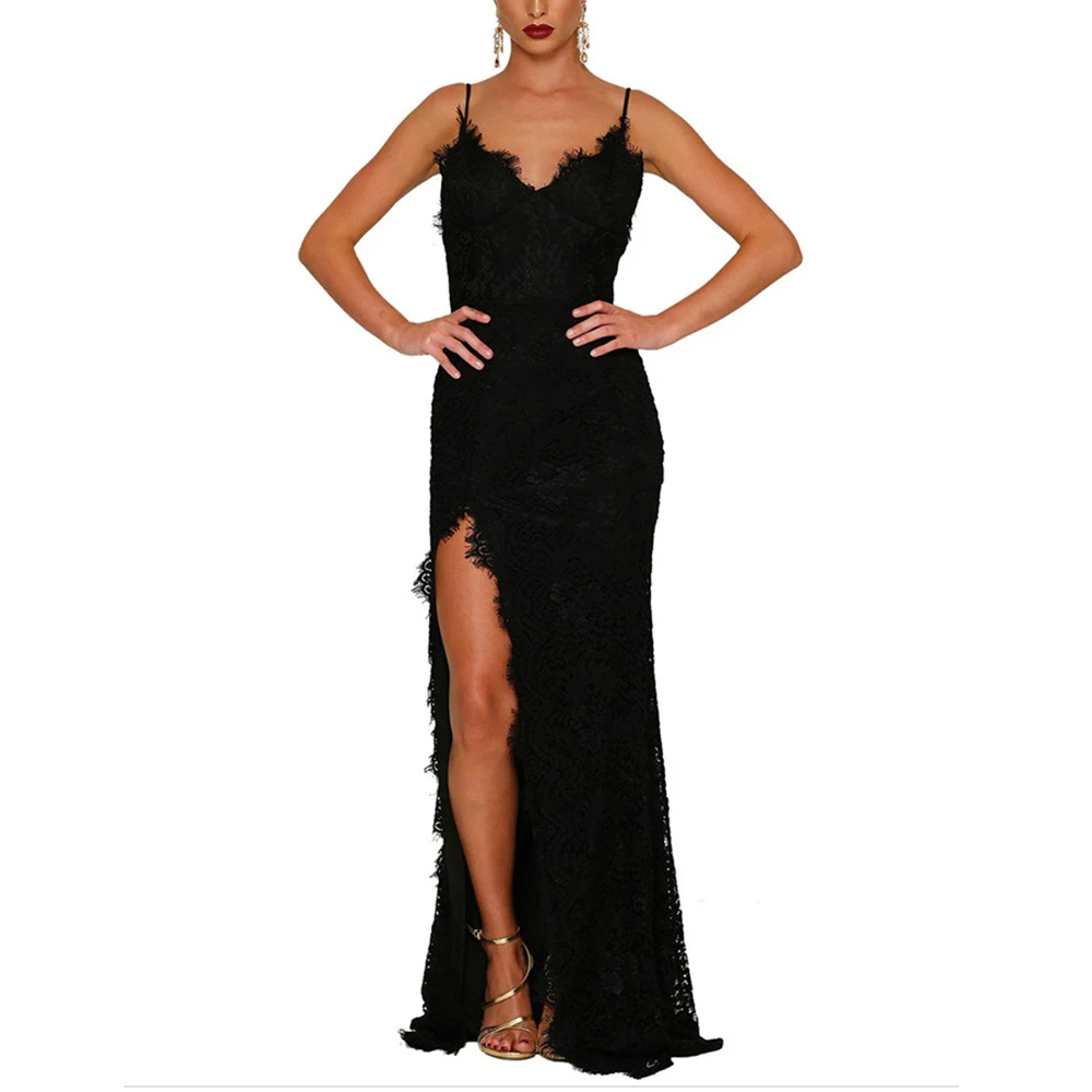 Летние женские вечерние платья кружевное вязаное крючком платье карандаш с v