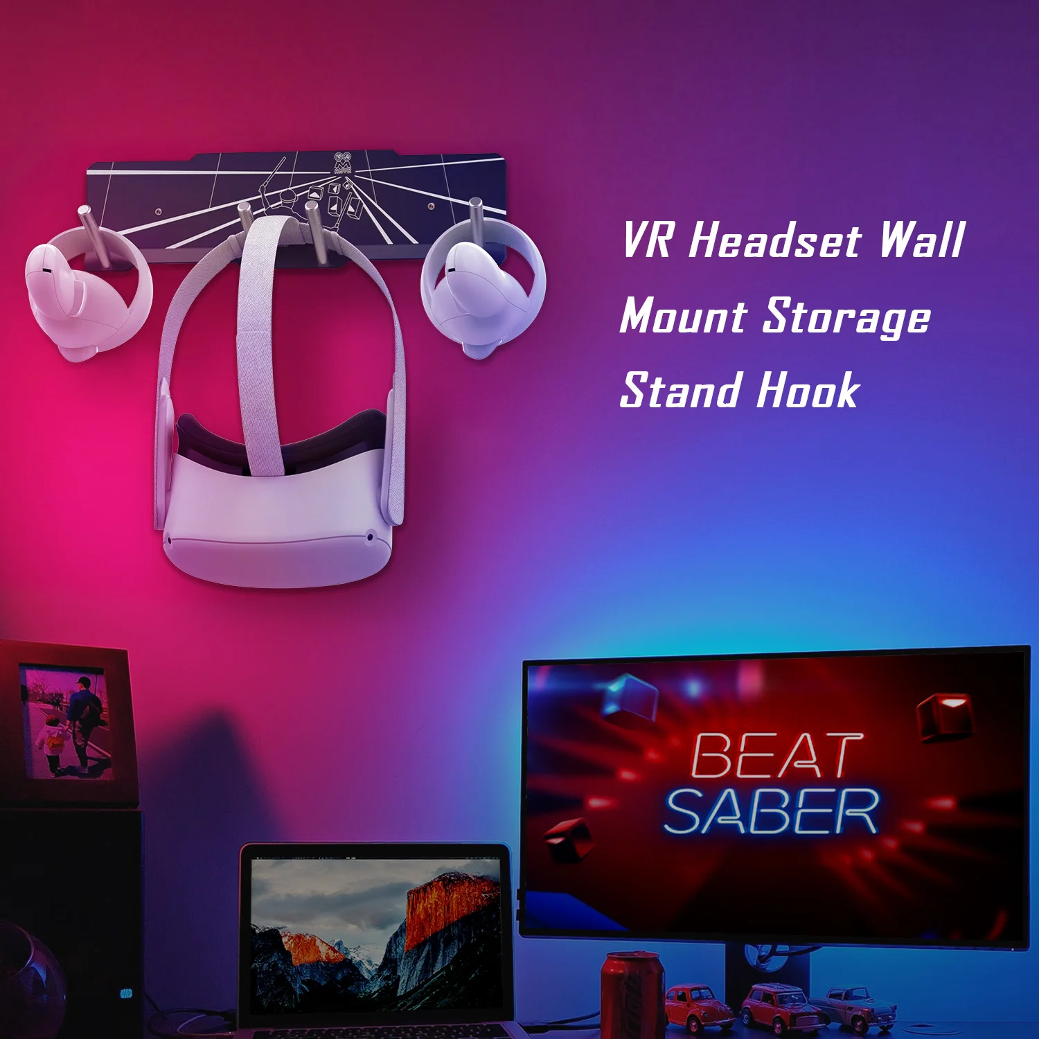 

VR headset and controller wall-mounted storage hook brackets is compatible with many models shigh-quality materials waterproof