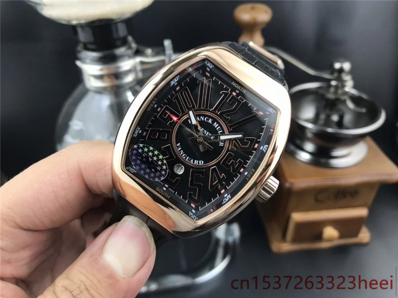 

Franck- Muller- watch men's skeleton automatic mechanical AAA watch gold skeleton retro men's women watch quartz watch