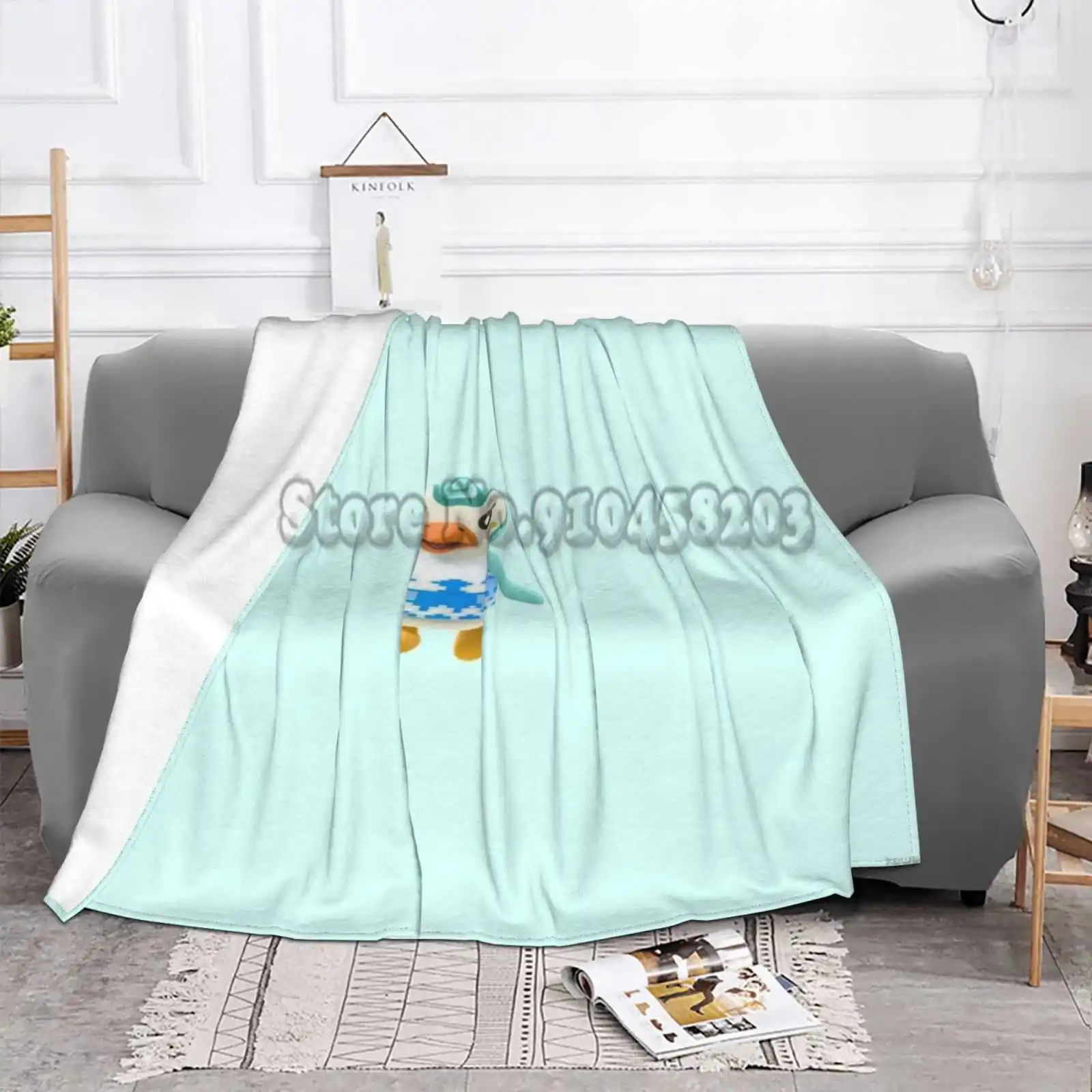 Sprinkle Throw And Blanket Custom Print Flannel Soft Penguin Animal | Дом и сад