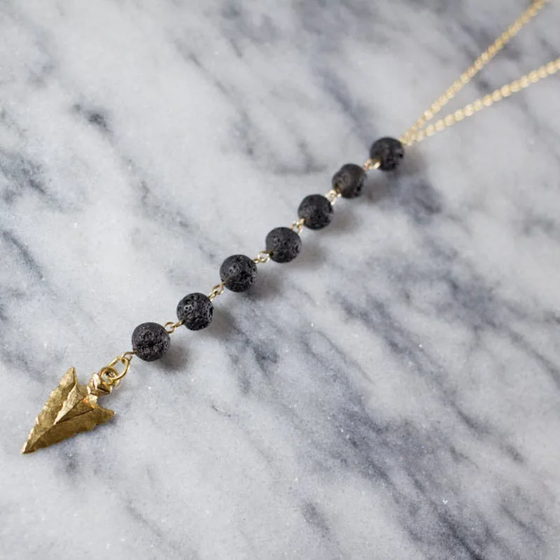 

HebeDeer Necklaces Jewelry Lady Tassel Trendy Girl Beads Long Silver Color Classic Arrow Necklace Chain Women Kpop Collier