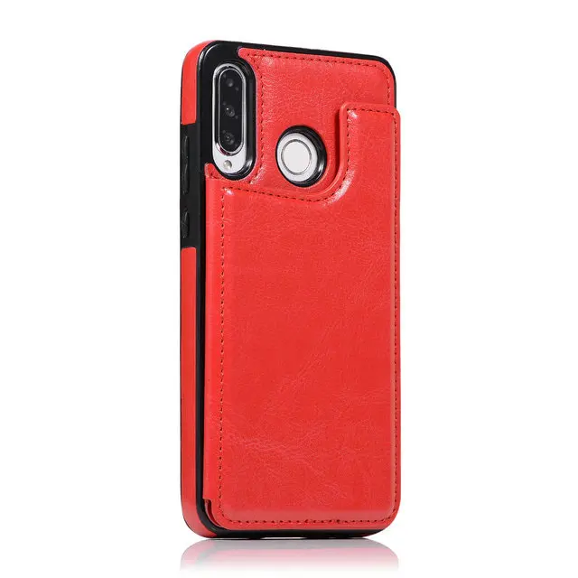 Gules Чехол для huawei P30 Pro, чехол для huawei P30 Lite, кожаный чехол со слотом для карт, кошелек для huawei P30, чехол с откидной крышкой, Haiwei P30Pro P30Lite - Цвет: Gules