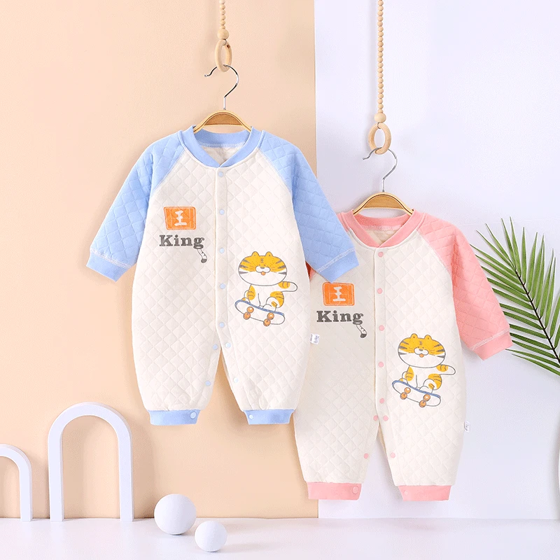 

Детские комбинезоны, одежда на весну, осень и зиму для сохранения тепла, зимняя стеганая Одежда для новорожденных, комбинезон, Детский комби...