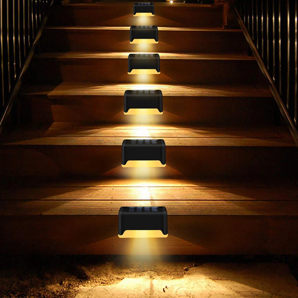 

1/2/4/10pcs Solar Path Light LED Stair Step Fence Light Outdoor Garden Yard Wall Landscape Lamp Solar Light Bright Nightlight