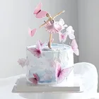 Бабочка, сделай сам, украшение торта, искусственный цветок, головка для детского праздника, дня рождения, топперы для кексов, Декор, подарок, товары для выпечки