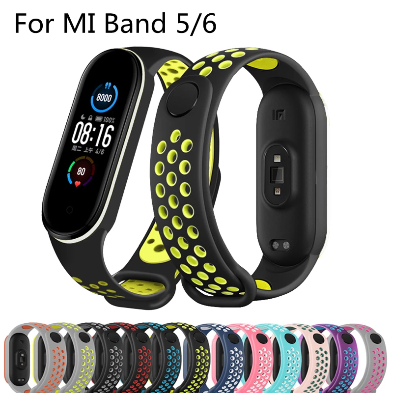 

Correa For Mi Band 6 5 4 3 Watch Silicone Solo Loop Wrist Two Color Strap Stylish Xiaomiband 6 5 4 3 Belt Bracelet