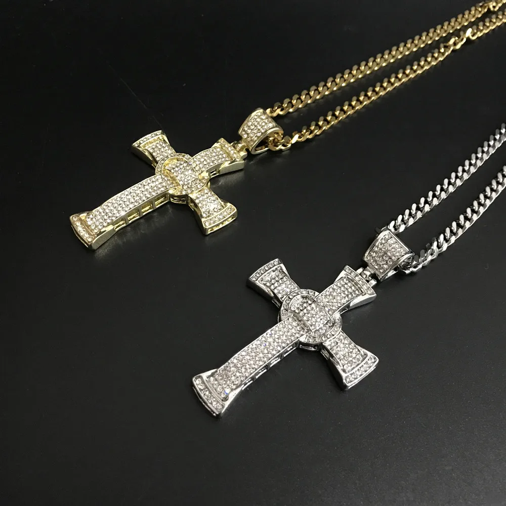 

luxury Mens Watch, gold and silver Color, Hip Hop style, combined bracelet and necklace set, Cuban Hip Hop