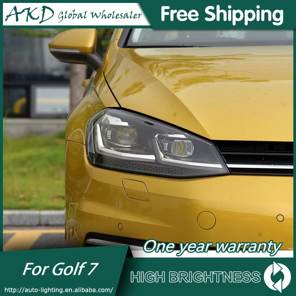 AKD автомобильный Стайлинг для VW Golf 7 MK7 светодиодный налобный фонарь Golf7.5 R LINE Design DRL Hid Dynamic Signal Head Lamp Bi Xenon Beam аксессуары