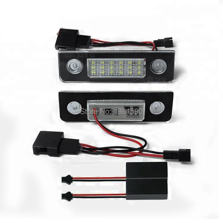 2x ошибка заднего 18 SMD светодиодное Освещение номерного знака для Skoda Roomster 5J Octavia 1Z Замена автоаксессуаров запчасти
