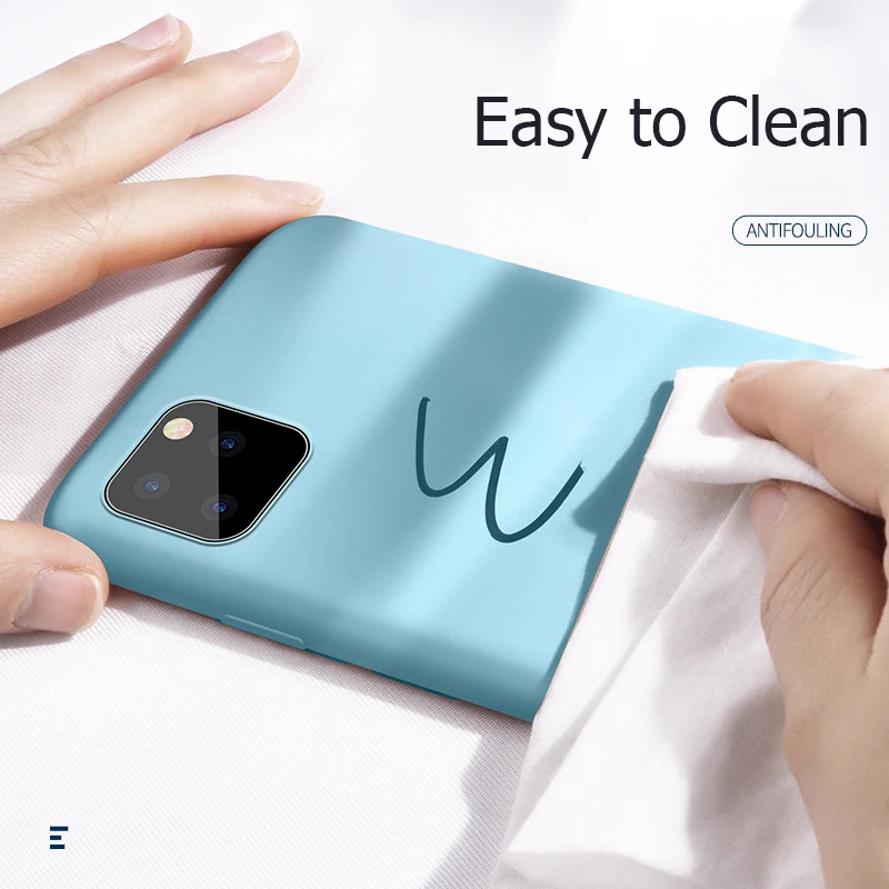 Чехол из жидкого силикона для iphone 11 Pro 2019 противоударные мягкие резиновые чехлы