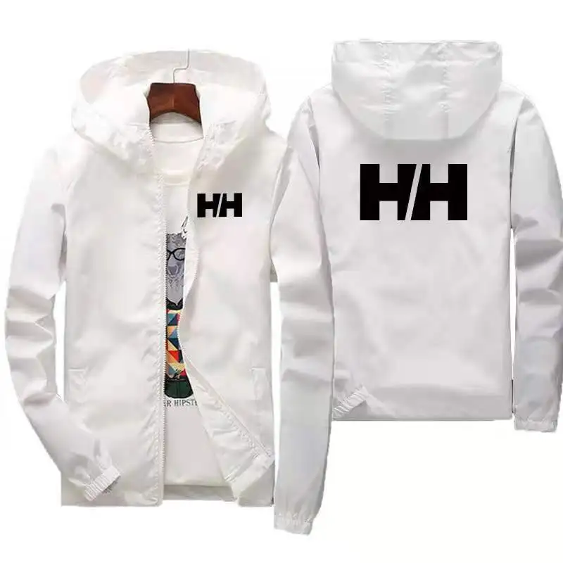

Hot Windbreaker Jacket Men's Spring Summer Jacket Street Windbreaker Hoodie Zip Light Jacket Men's Casual Coat 7XL 2021