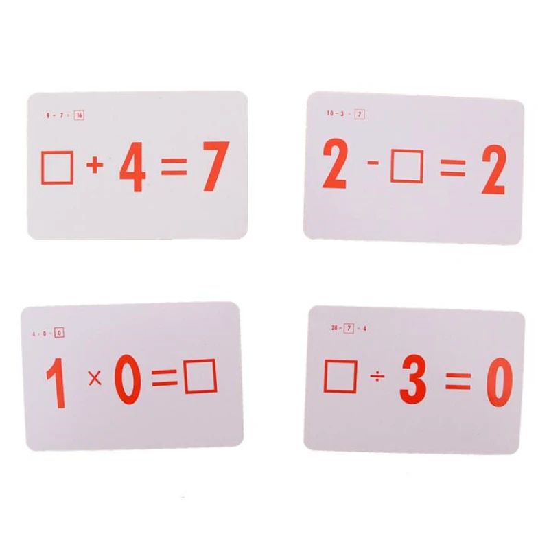

Mathematics Teaching Card Educational Filling in The Blank Math Card Toys for Children Kids Preschool Tool Kindergarten Games