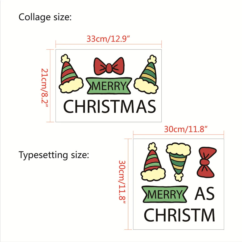 Рождественские креативные настенные наклейки для мобильного телефона с