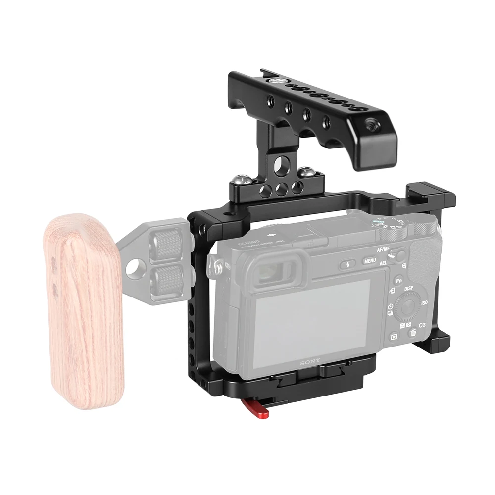 

KIMRIG Sony A6400 Camera Cage Kit With Aluminum Top Cheese Handle For Sony A6000/A6300/A6400/A6500 cameras