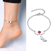 cutsom type 1 diabetic anklet medical alert foot bracelet personalized boot mom jewelry free engraving