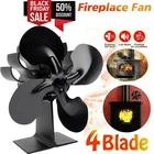 Распродажа 4-х лопастной вентилятор для печи, работающий от тепловой энергии для деревакамин-Eco