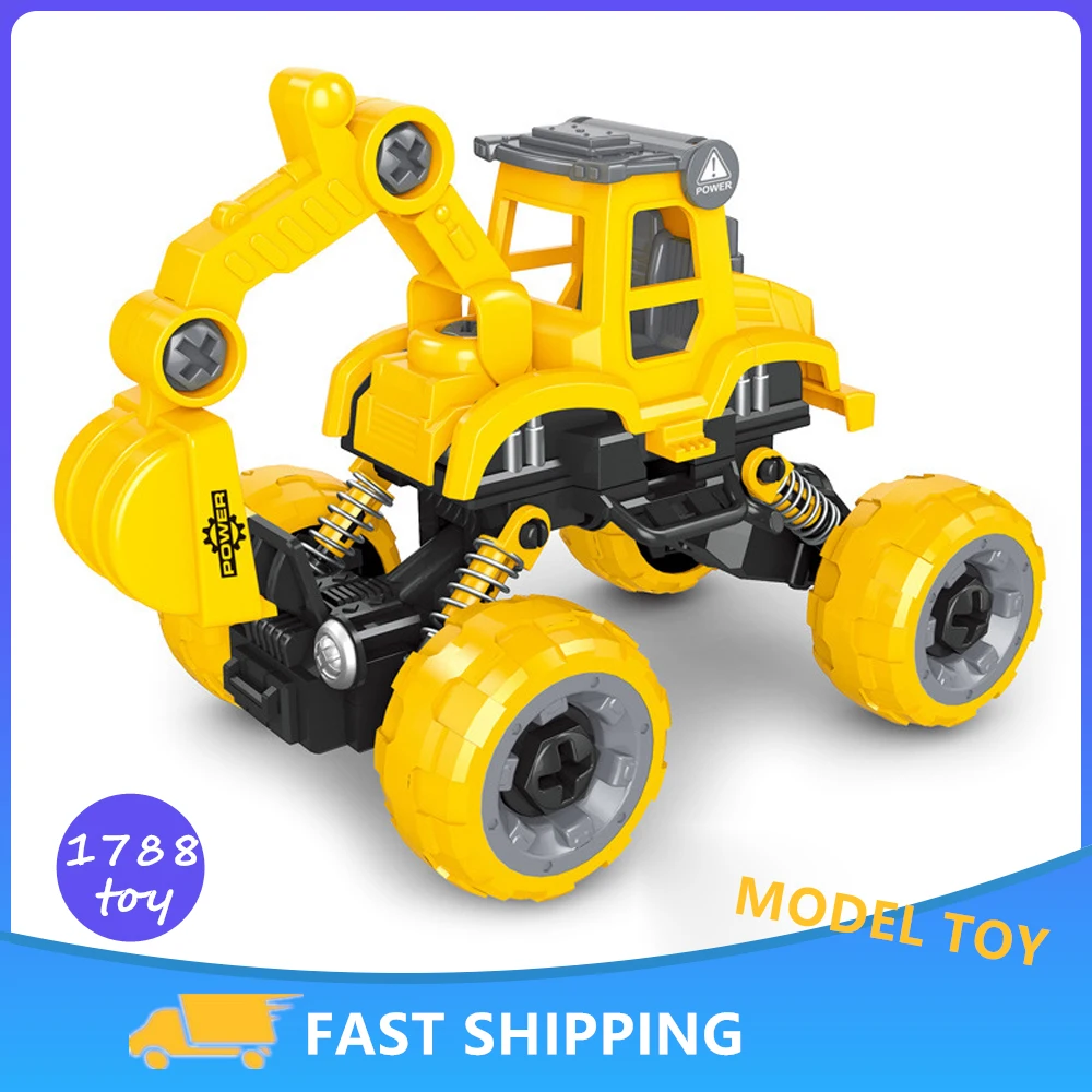 

Nut Disassembly Loading Unloading Engineering Truck Excavator Bulldozer Child Screw Boy Creative Tools Education Toys Car Model