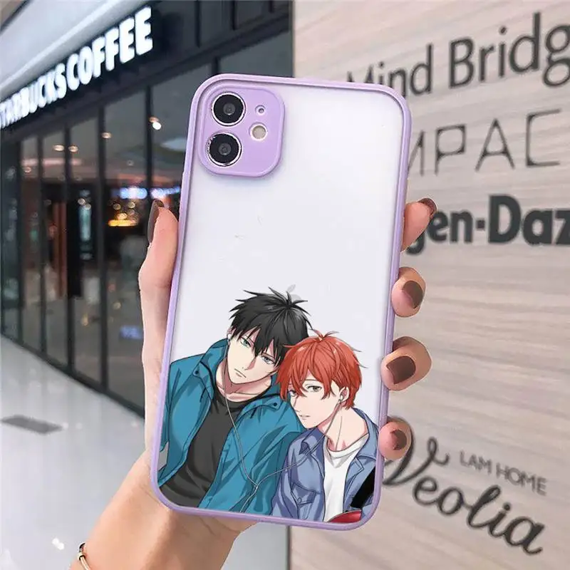 

Given Anime Phone Cases Matte transparent For Purple iPhone 12 Mini 11 Pro XR XS Max 7 8 Plus X Back Cover