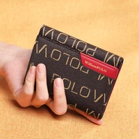 wallet for women card holder purse ladies hasp zipper packet fashion large capacity black and red