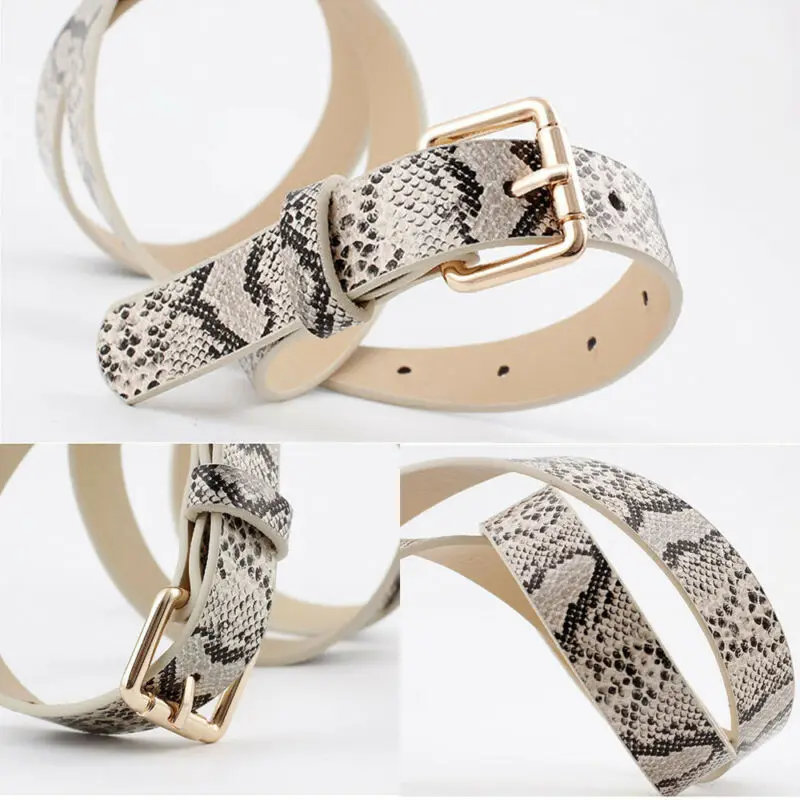 Ремень в стиле бохо Женский модный винтажный однотонный черный кожаный пояс с