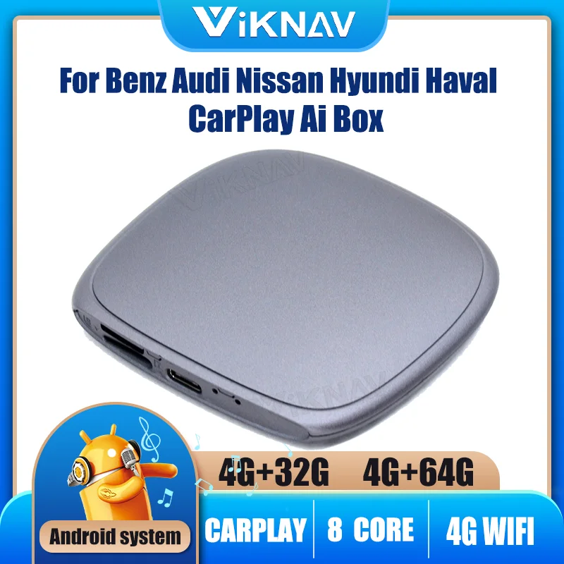 

Беспроводная мини-приставка Android 9, CarPlay S20 Ai Box, Qualcomm 4 + 64 ГБ, Plug and Play, Youtube, Netfix, для Benz, Audi, Nissan, Hyundi