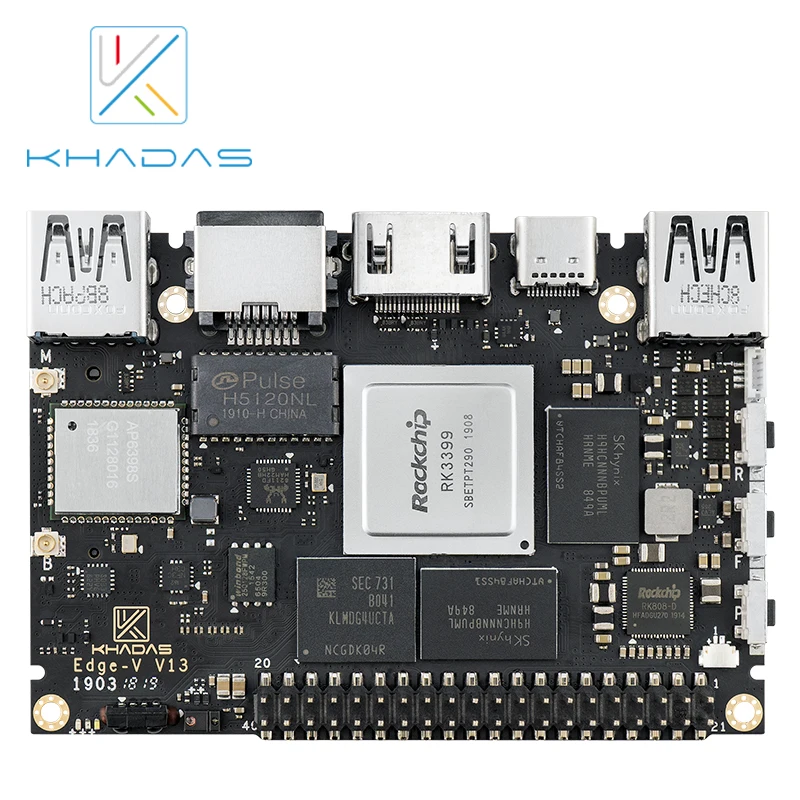 Демо плата Khadas SBC Edge V Max RK3399 с 4G DDR4 + 128 Гб EMMC5.1|Демонстрационные стенды| |