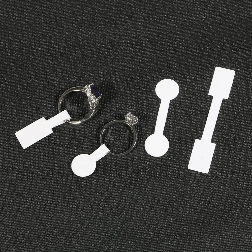 100PCS White Paper Jewelry Display Card Labels Ring Sticker Hangtag Blank Paper Price Tag Labels Packaging