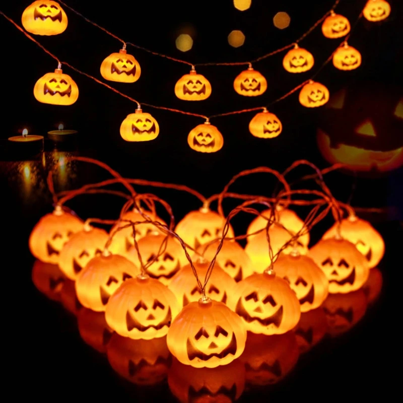 

Halloween 20 LED String Lights Battery/USB Powered String Lantern Outdoor Indoor GardenYard Party Battery/USB Powered