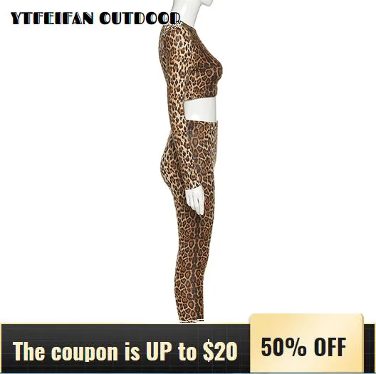 

Sportswear for Women Gym Hot Selling Tight-fitting Slimming Leopard-print Yoga Sports Suit 2 Piece Set Workout Sets Tracksuit