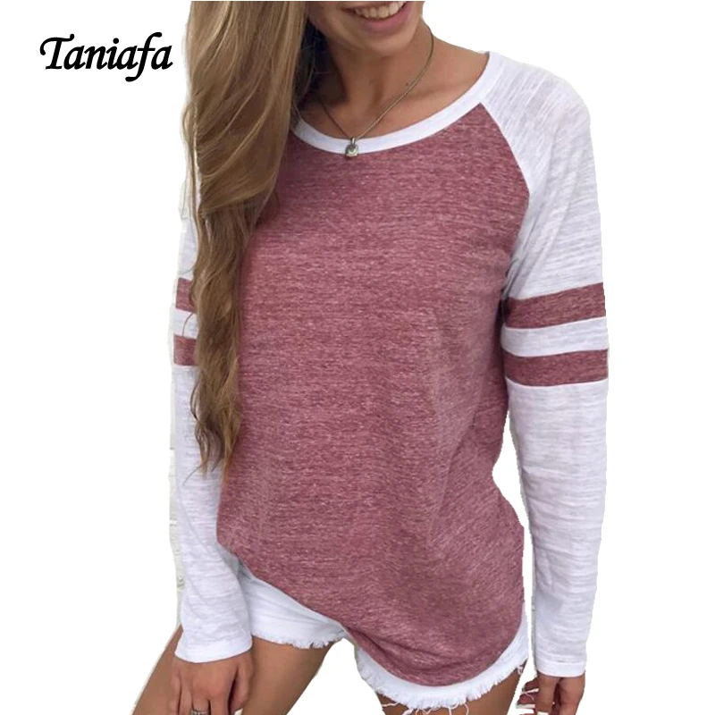 Taniafa Новые лоскутные цветные рубашки женские большие размеры повседневные