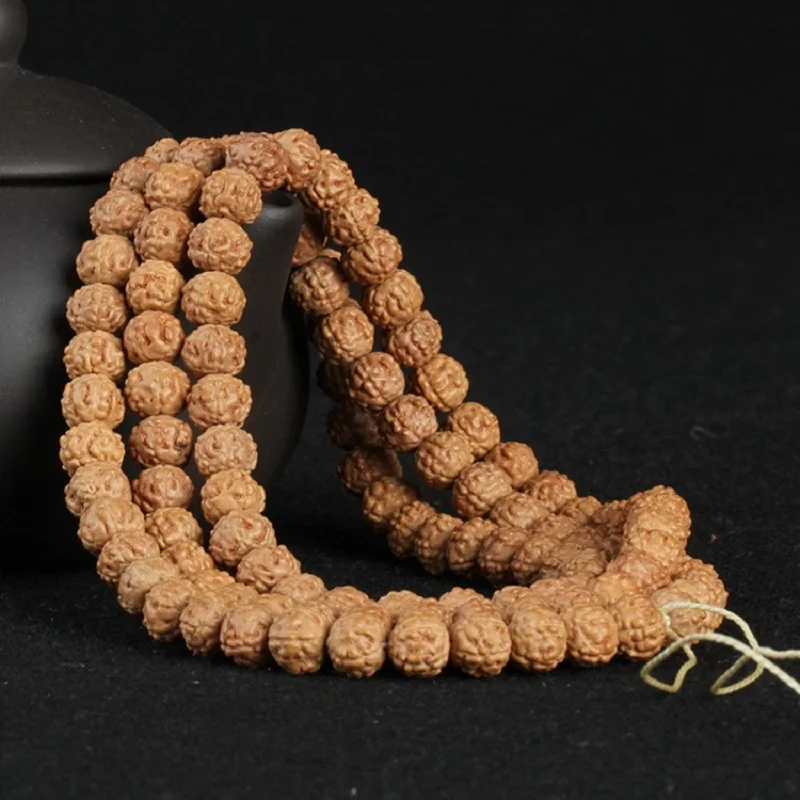 

5/7/9/11mm Rudraksha Beads Meditation Mala Bead Jewelry Making Prayer Chakras 108 Bodhi Tibetan Buddhism Bracelet Beads Buddhis