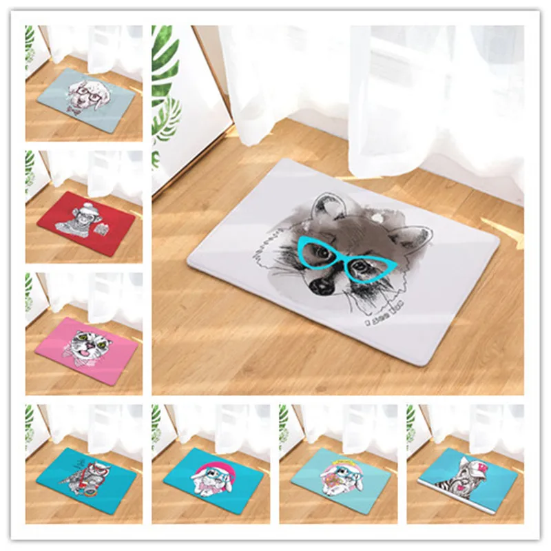 

Cartoon Naughty Animals Printing Doormat Home Decoration Non-slip Floor Mat Door Mat For Living Room/Bathtoom/Hallway/Outdoor