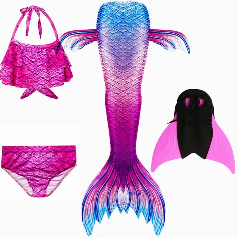 Детский купальный костюм Русалочки с моноластами для купания новинка 2019|Костюмы