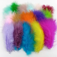20 100pcs marabou turkey feathers diy dress with feathers pluma fringe for clothes for handicrafts and crafts accessories15 20xm
