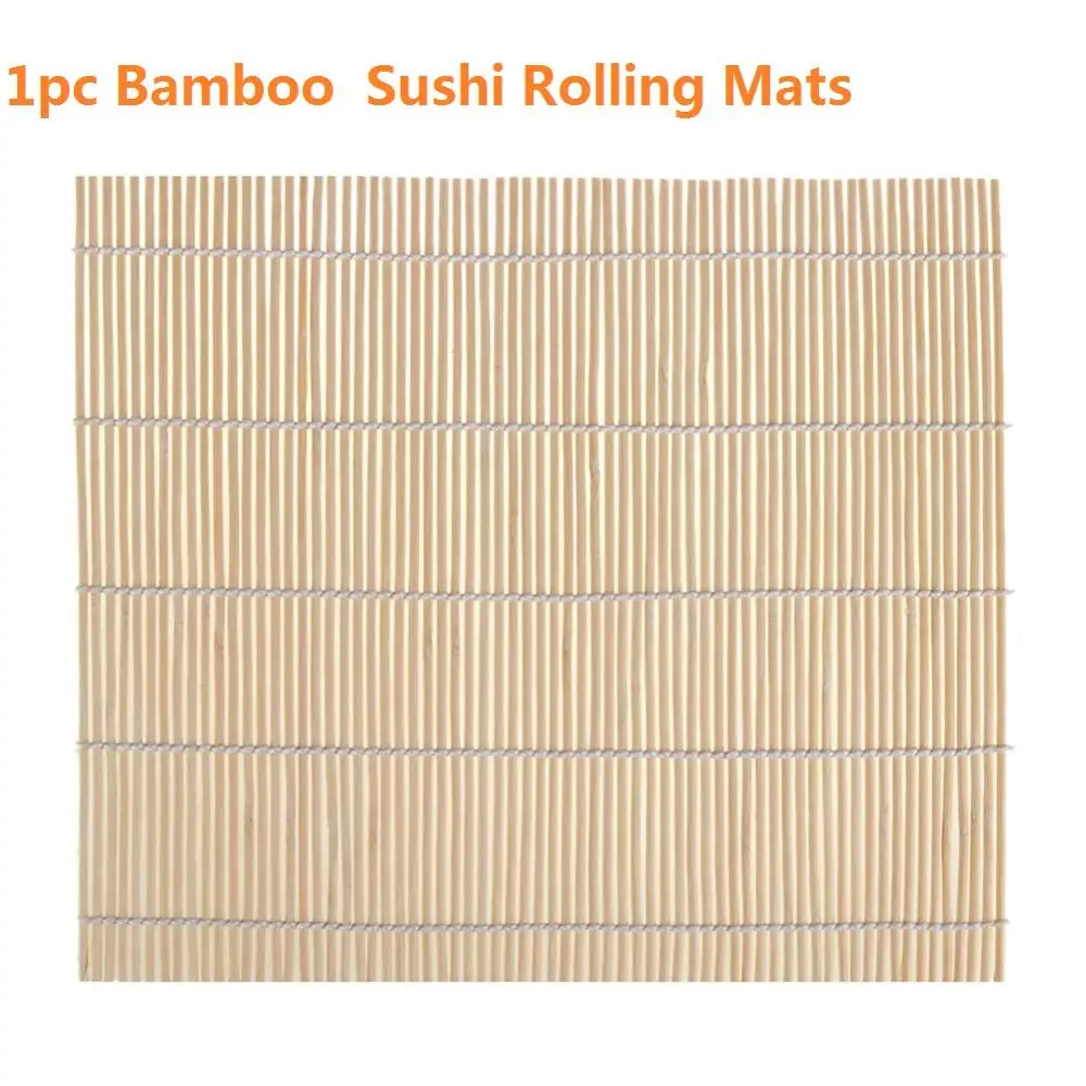 1pc Sushi Mat 3 шт./компл. валик для самостоятельной покраски суши-ролл изготовления пресс-форм мясо овощи лейвер риса ролл Суши изготовления пресс-форм Кухня аксессуары набор инструментов - Цвет: 1pc Sushi Mat