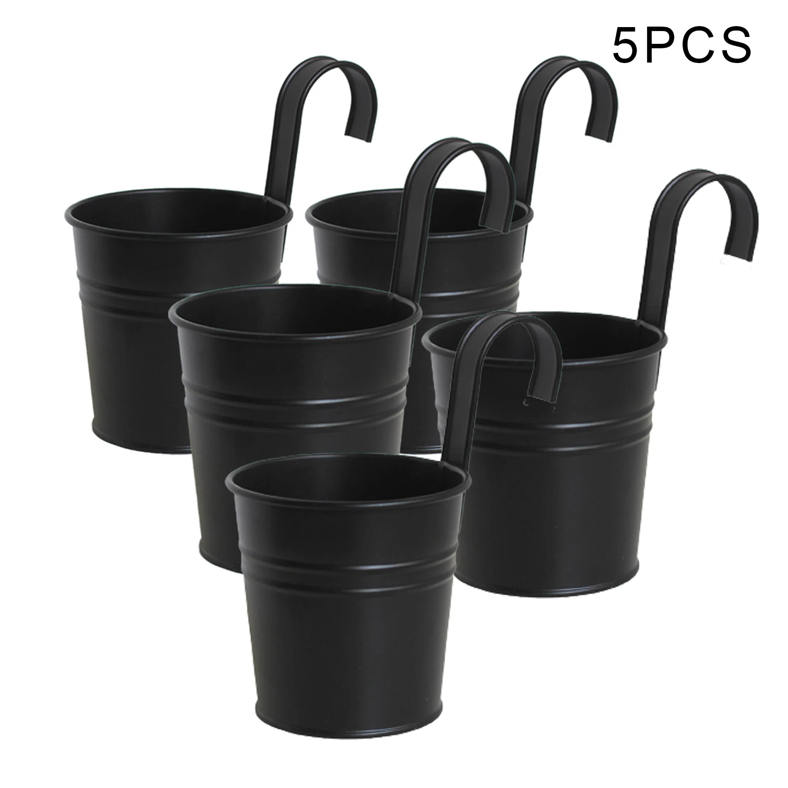

Metal Hanging Flower Pot Retro Bucket Planter with Detachable Hook Multifunctional Holder for Garden Courtyard Patio