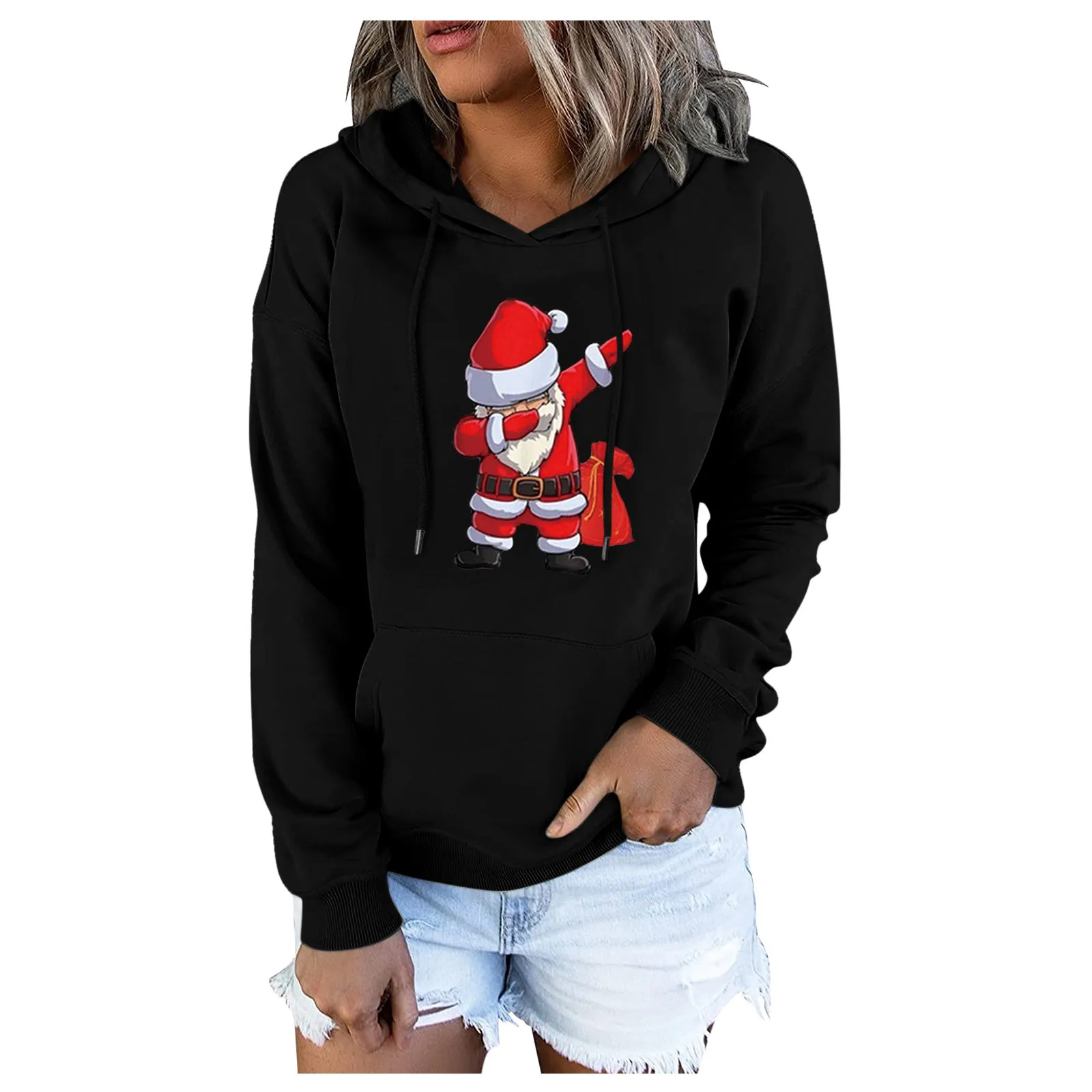 

Fashion Comfortable Women Chirstmas Hoodies print Long-sleeved Pullover Sweatshirt Casual Daily Loose Blouse Sudadera Mujer