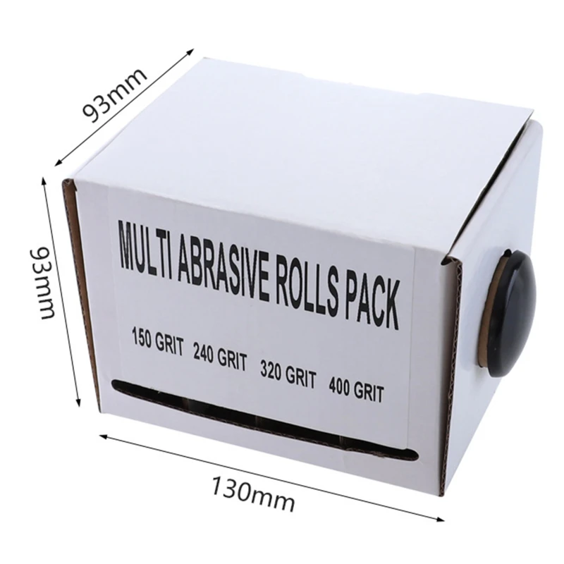 

4pcs Abrasive Paper Sandpaper Variety Pack With Dispenser Drawable Emery Cloth Roll Metal Glass Carpentry Sanding Paper