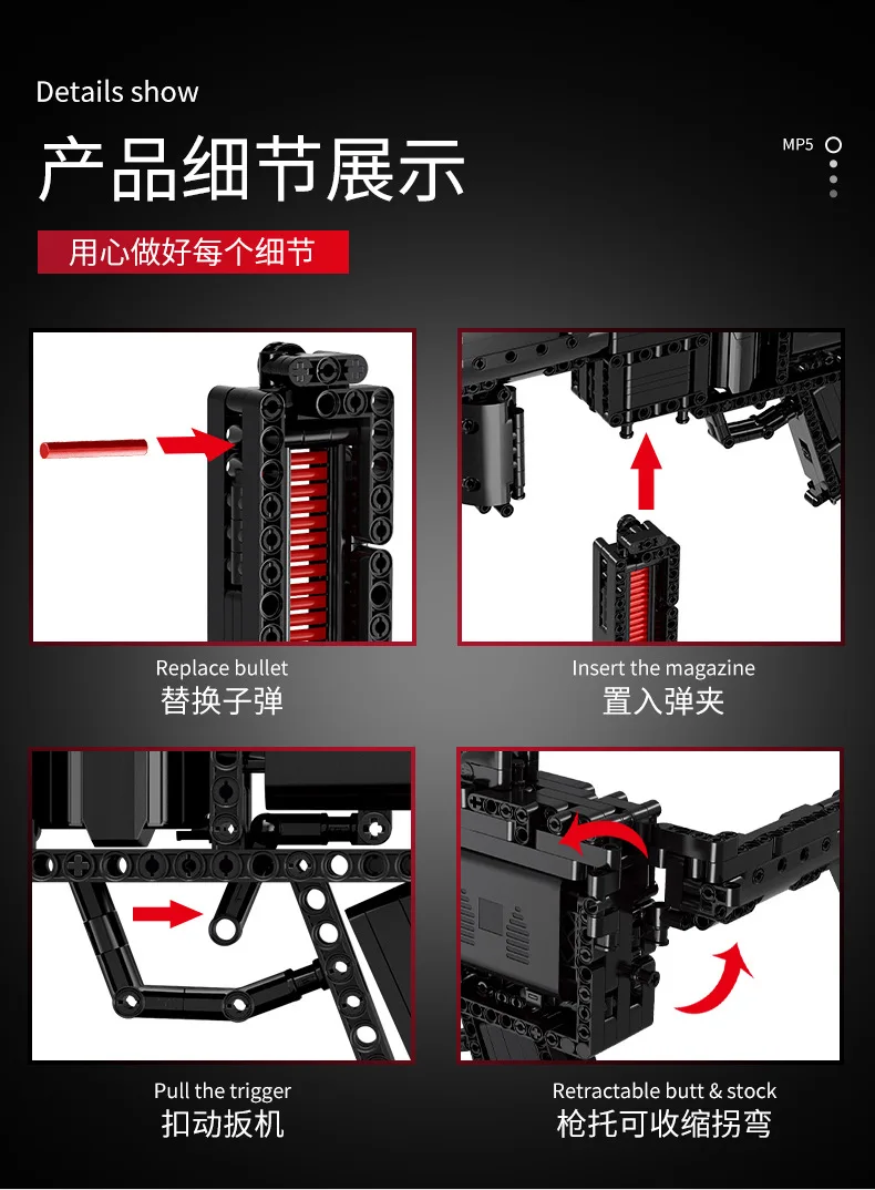 

2021 Creative Gun MOC XB14001-05 The Desert Eagle Pistol Weapon Model Building Block Kids DIY Toys Birthday Holiday Bricks Gifts