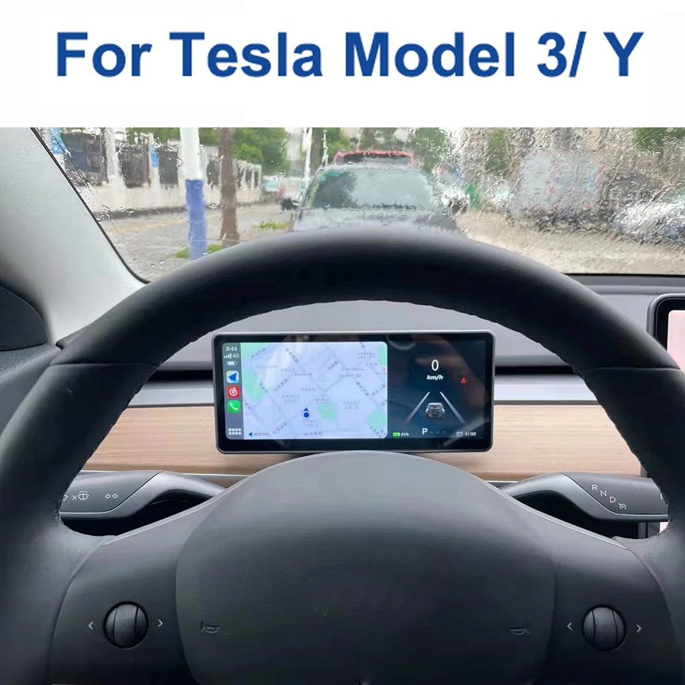 

Wireless Bluetooth Multimedia Player 9" Digital HD 1080P LCD Screen For Tesla Model 3 Y Head-up DashBoard Car Virtual Instrument