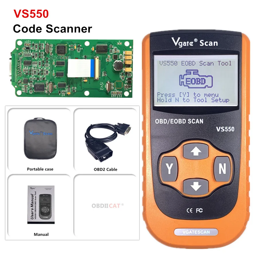 10 шт. оптовая цена OBDII OBD2 Vgate VS550 кодовый сканер Eeor считыватель кодов