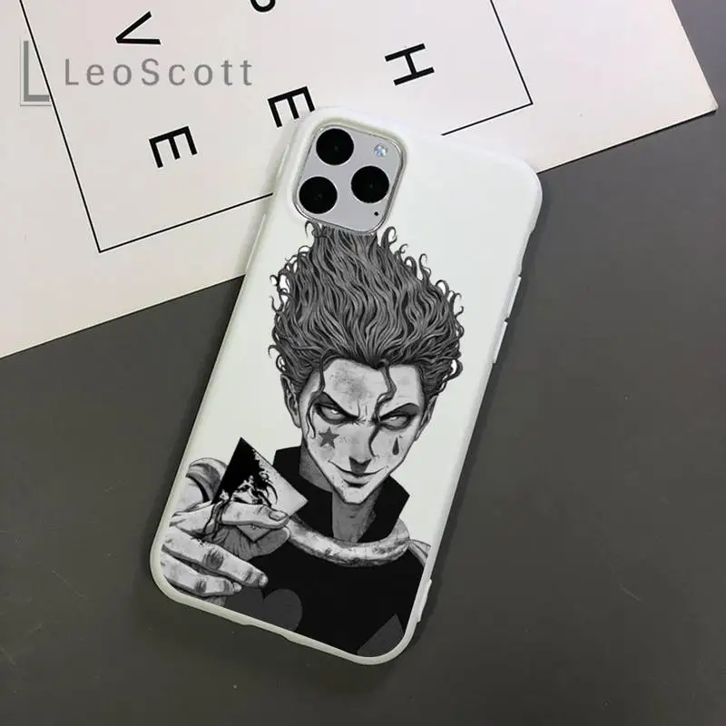 

Hisoka Anime Hunter X art comic Phone Case Candy Color for iPhone 11 12 mini pro XS MAX 8 7 6 6S Plus X 5S SE 2020 XR
