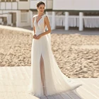 Элегантное кружевное Тюлевое свадебное платье UZN в стиле бохо с V-образным вырезом
