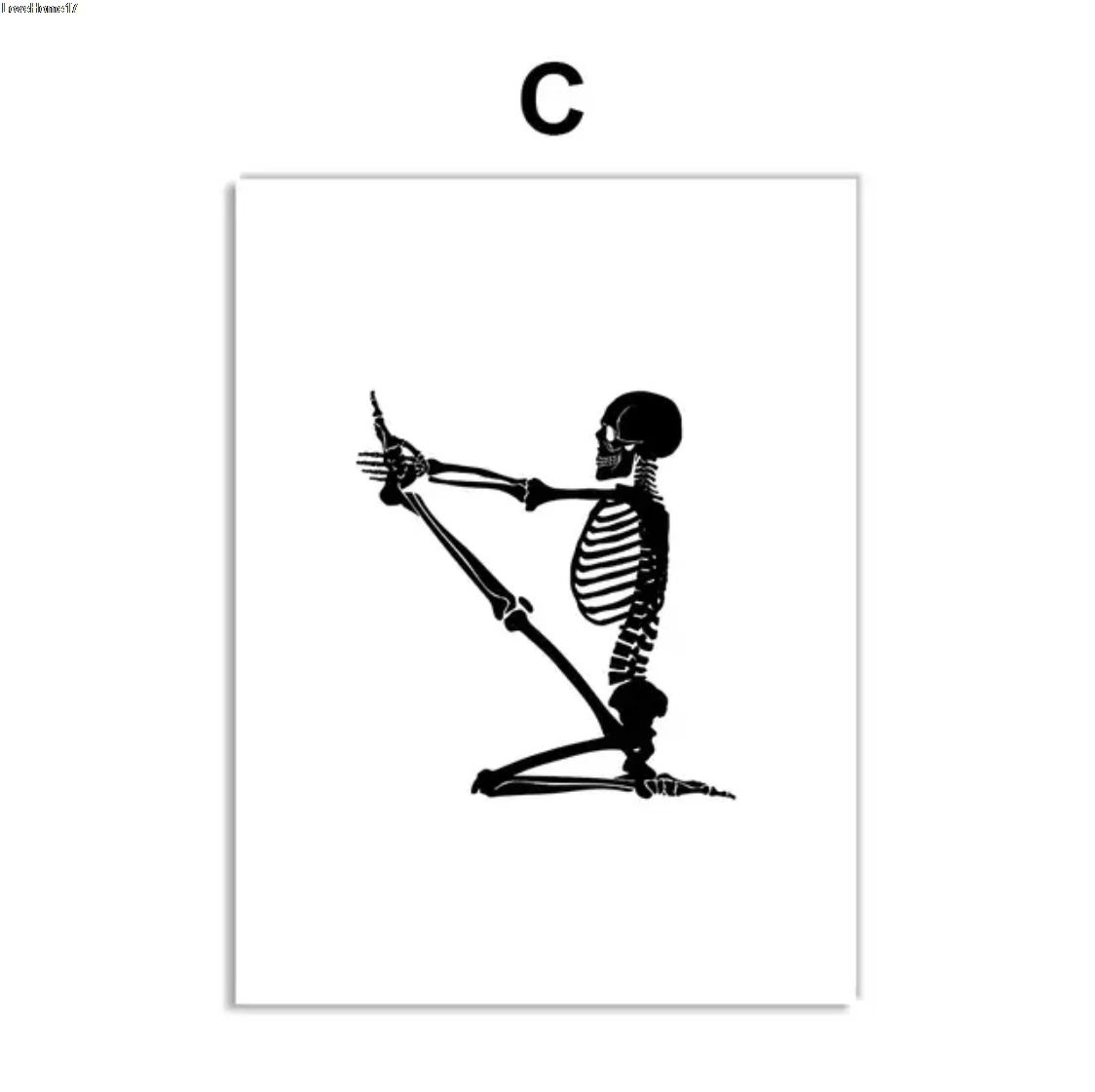 

Skeleton Skeleton Human Behavior Action Art Poster Frameless Canvas Oil Painting Nordic Home Decoration Photos