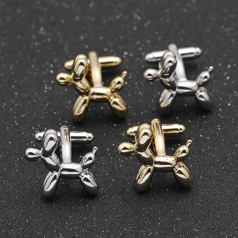 Fashionable Silver High-end material balloon dog cufflinks wholesale cufflinks cuff nails French shirt