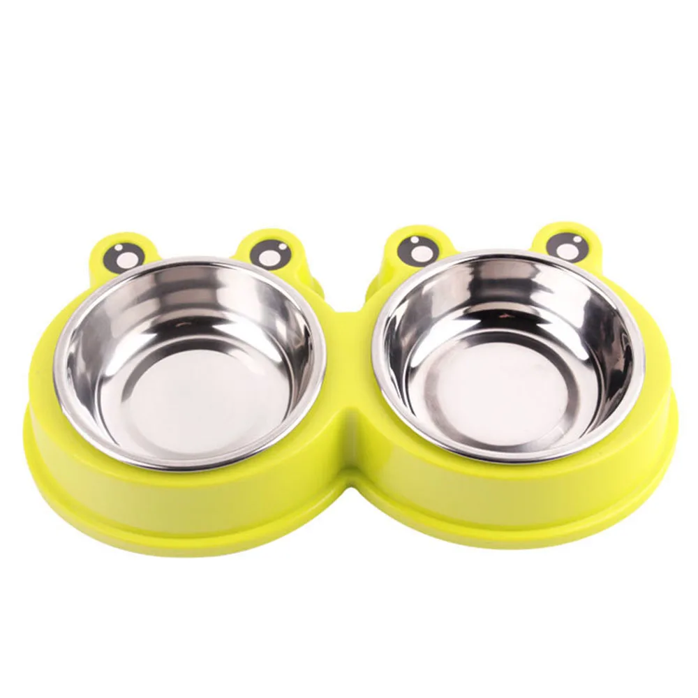 Милая миска для кошек из нержавеющей стали круглая домашних животных миски
