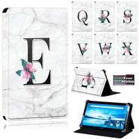 tablet case for lenovo smart tab p10 10 1lenovo tab p10 white marble letter soft leather stand cover case free stylus